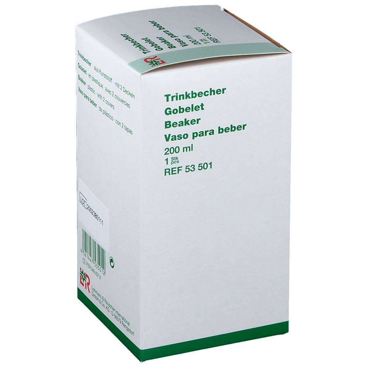 Trinkbecher mit 2 Deckeln