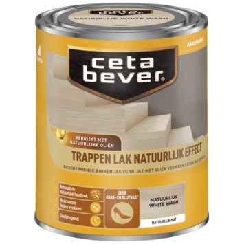 Cetabever traplak natuurlijk effect white wash 750 ml