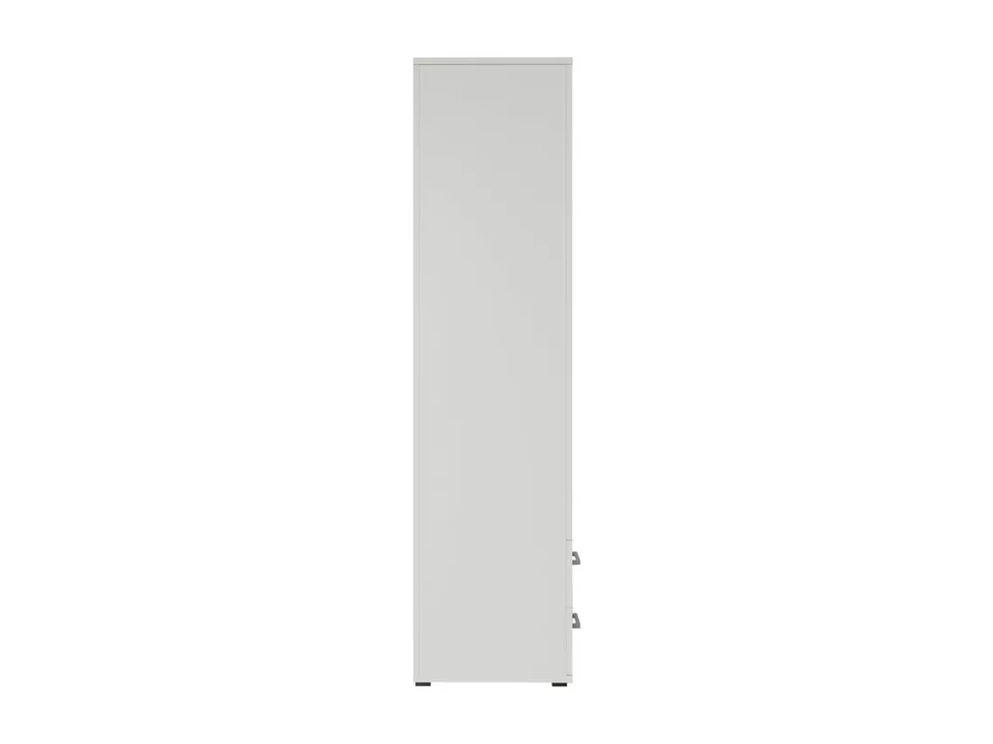 Armoire 4 portes avec 2 miroirs TOM – Dimensions H185 x L160 x P52 cm – Coloris blanc – Style design