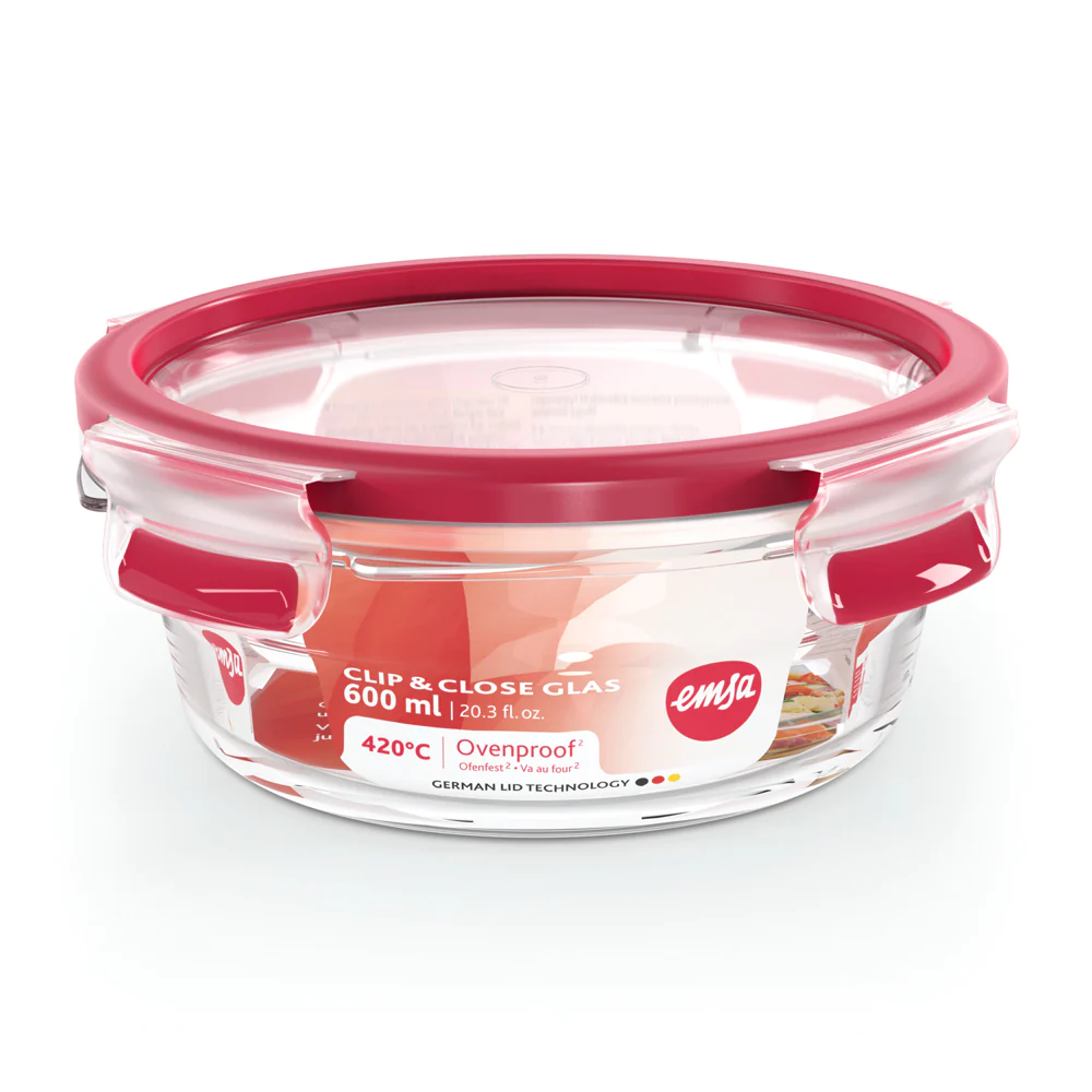 Boite ronde 0,6 L Clip&Close Emsa