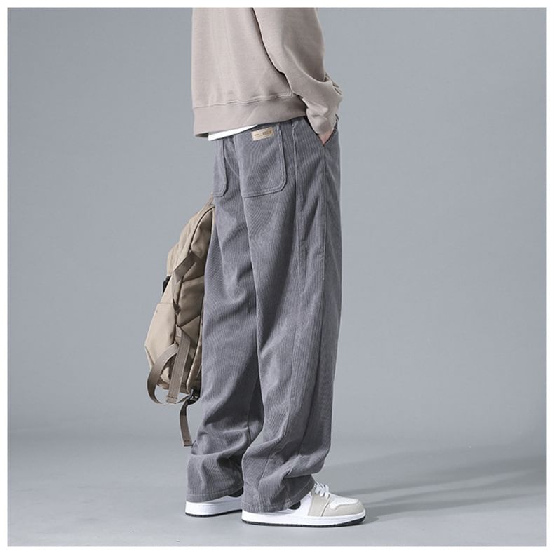 Lingaris - Mid Rise Plain Loose Fit Broek