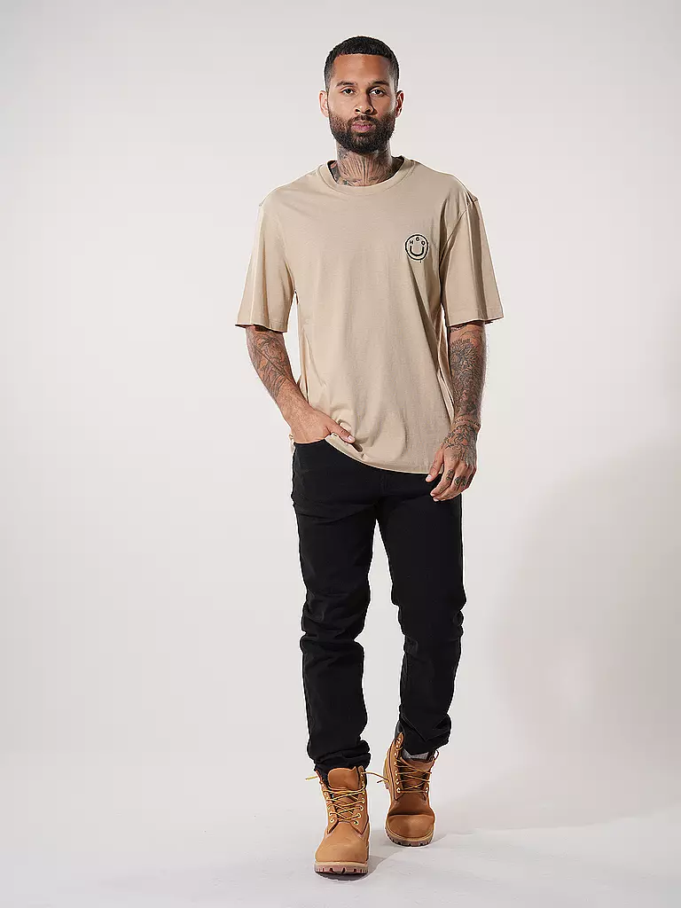 HUGO T-Shirt NUGOYORK beige
