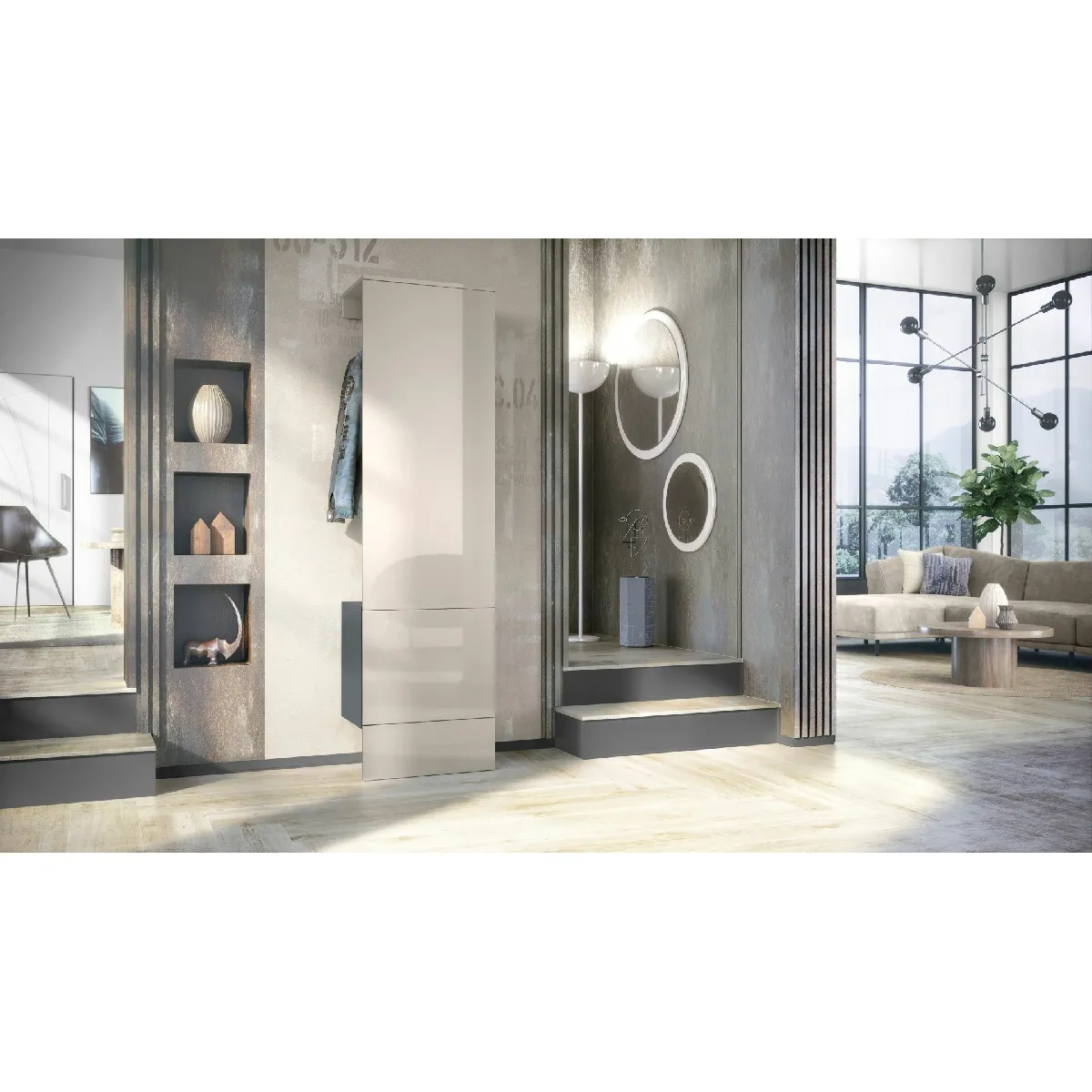 MPC Vestiaire Sable Laqué 52x193x35