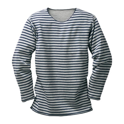 Streifen-Shirt, Hellgrau
