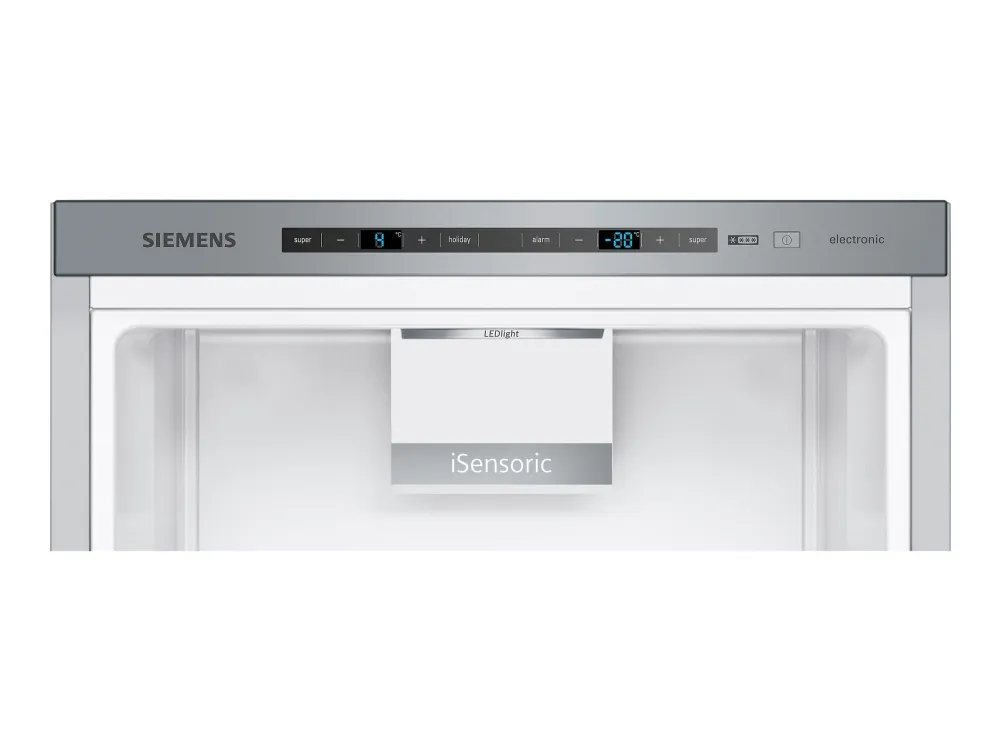 Siemens iQ500 KG39EAICA - Køleskab/fryser - bund-fryser - bredde: 60 cm - dybde: 65 cm - højde: 201 cm - 343 liter - Klasse C - rustfrit stål