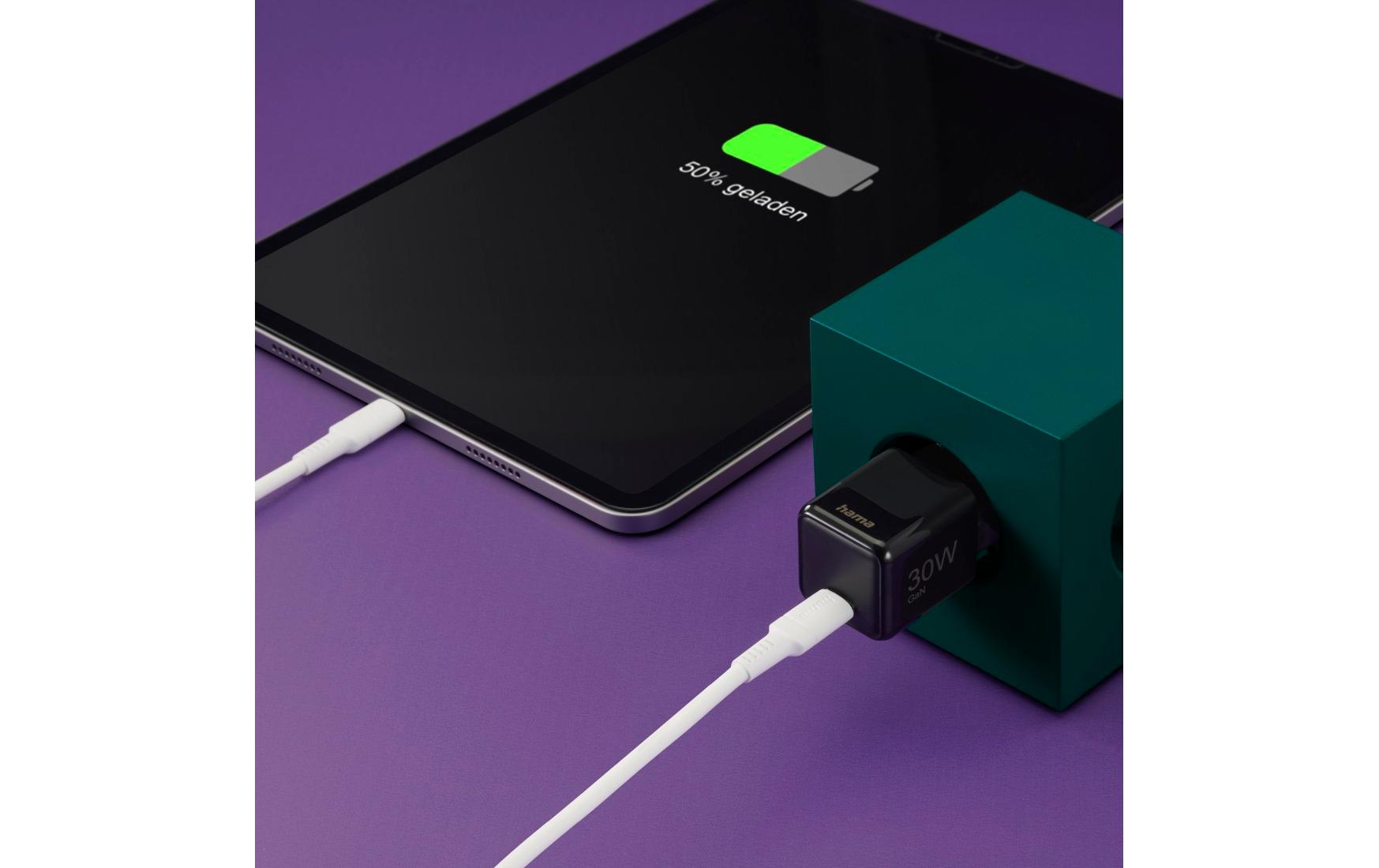 USB-Wandladegerät Mini-charger USB-C 30 W SchwarzSuper-Mini-GaN-Ladegerät USB-C