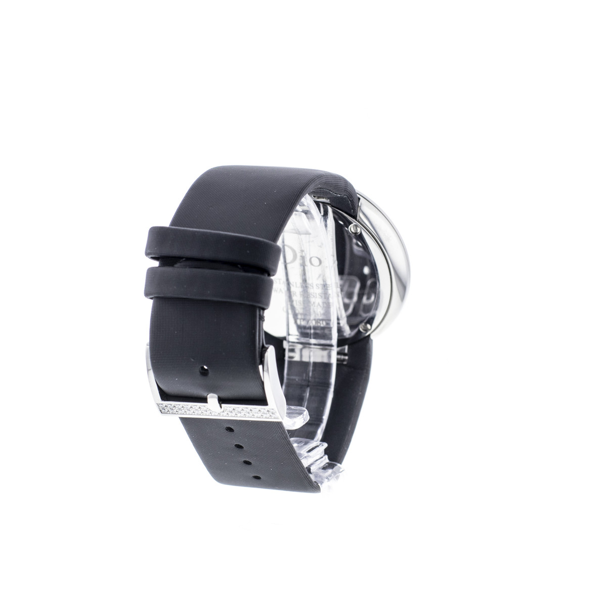 Montre d'occasion Dior D femme acier bracelet textile noir