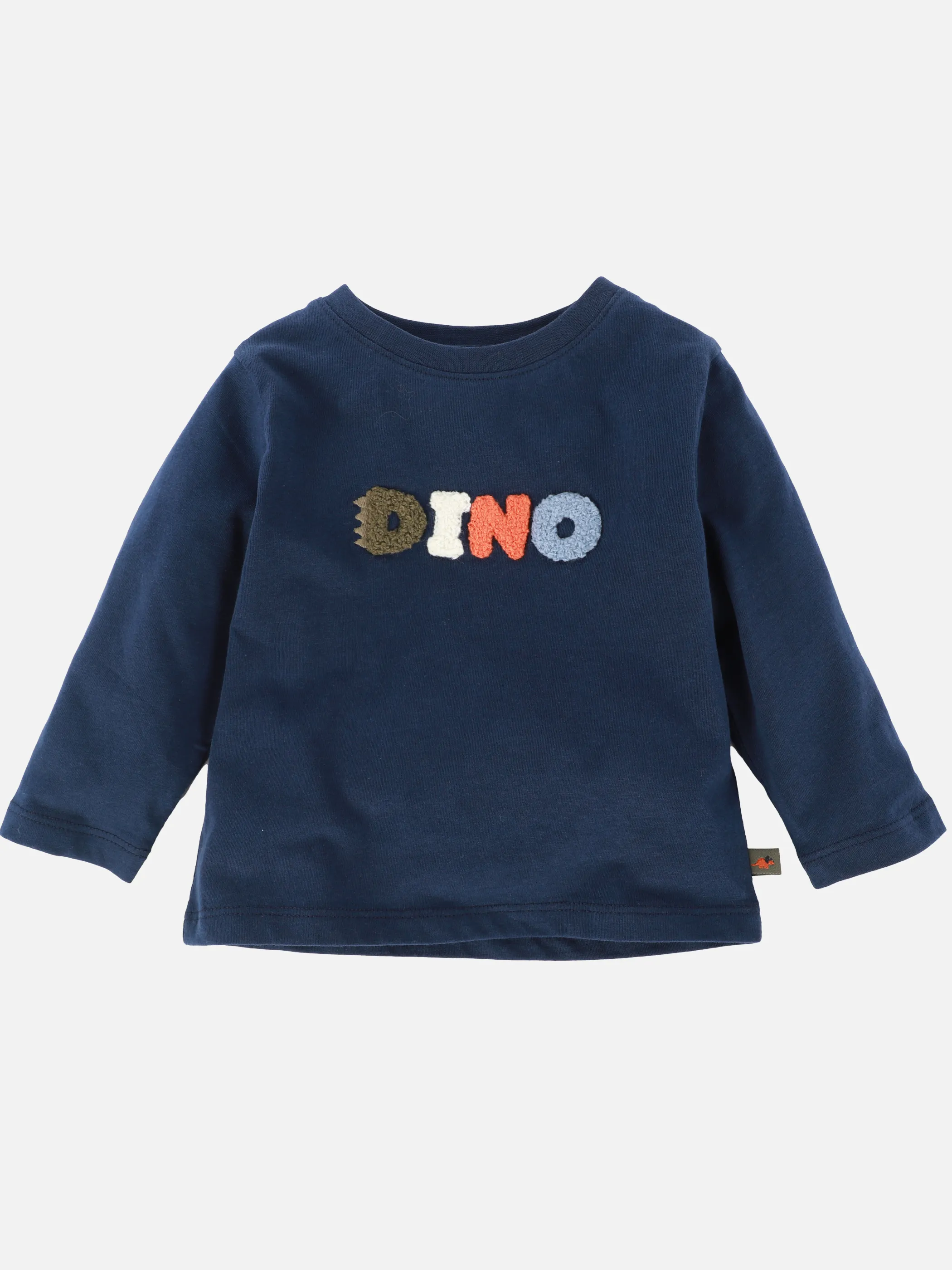 Baby Sweatshirt mit Dino-Flockschriftzug