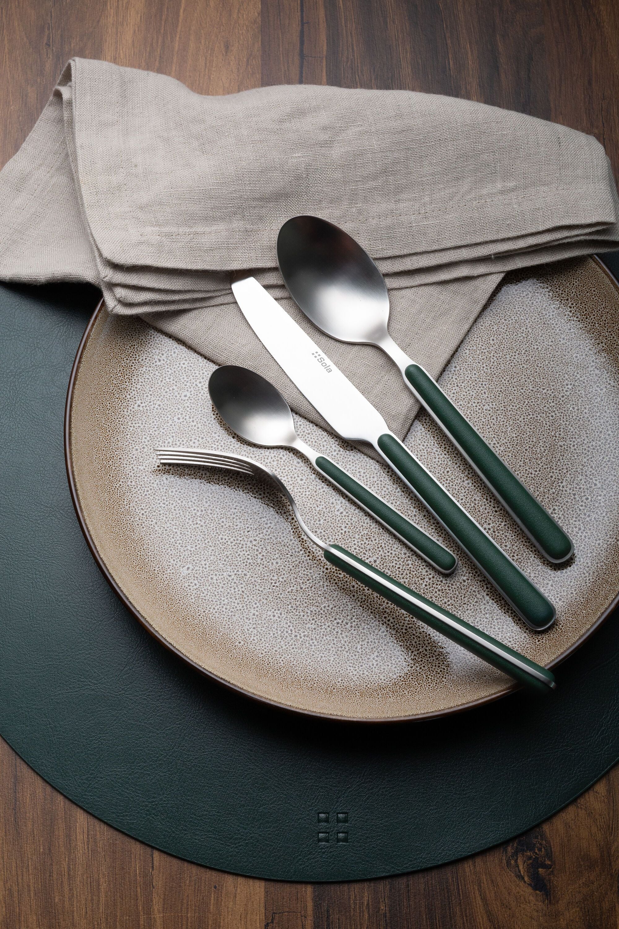 GALLERY BESTECKSET 16TLG. DARK GREEN - Dunkelgruen