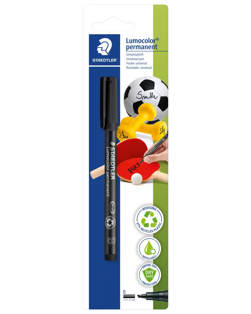 Staedtler Permanent pen Lumocolor 1,0-2,5 mm - sort