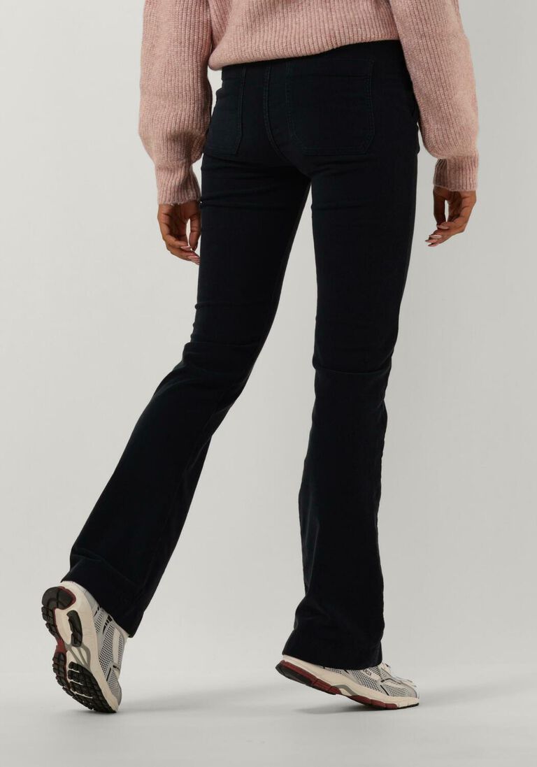 BY-BAR donkerblauwe by-bar flared broek leila velvet pant