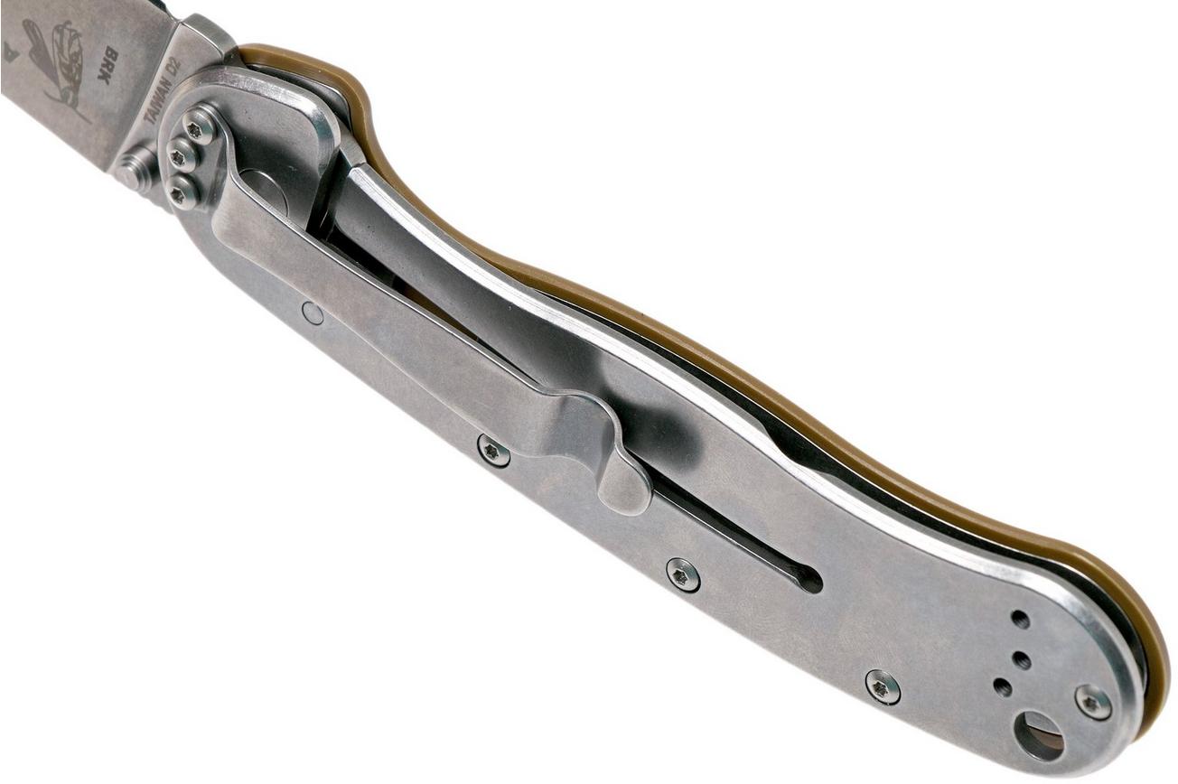 ESEE Avispa zakmes, stonewashed D2 blade, Coyote Brown handle BRK1302CB