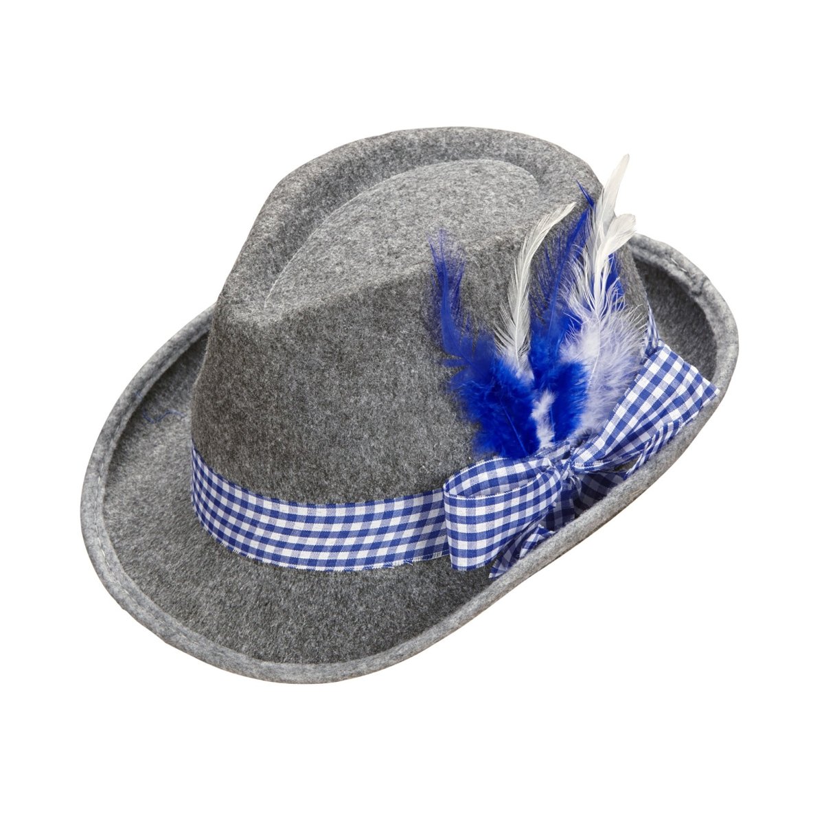 Oktoberfest Hoed Tiroler Met Blauwe Veren