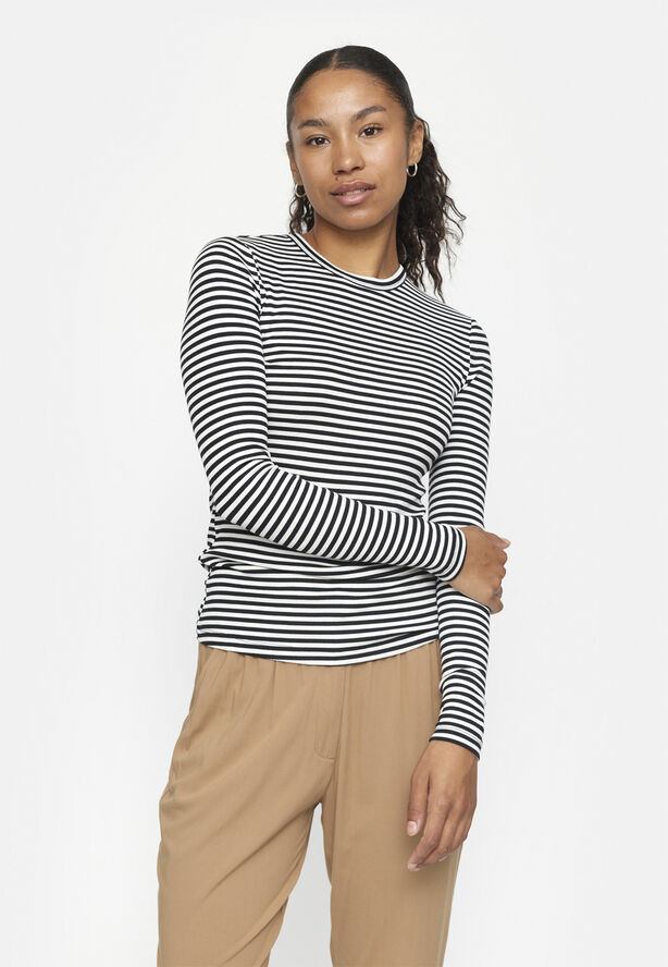 Soft Rebels SRFenja Stripe O-neck Top Black