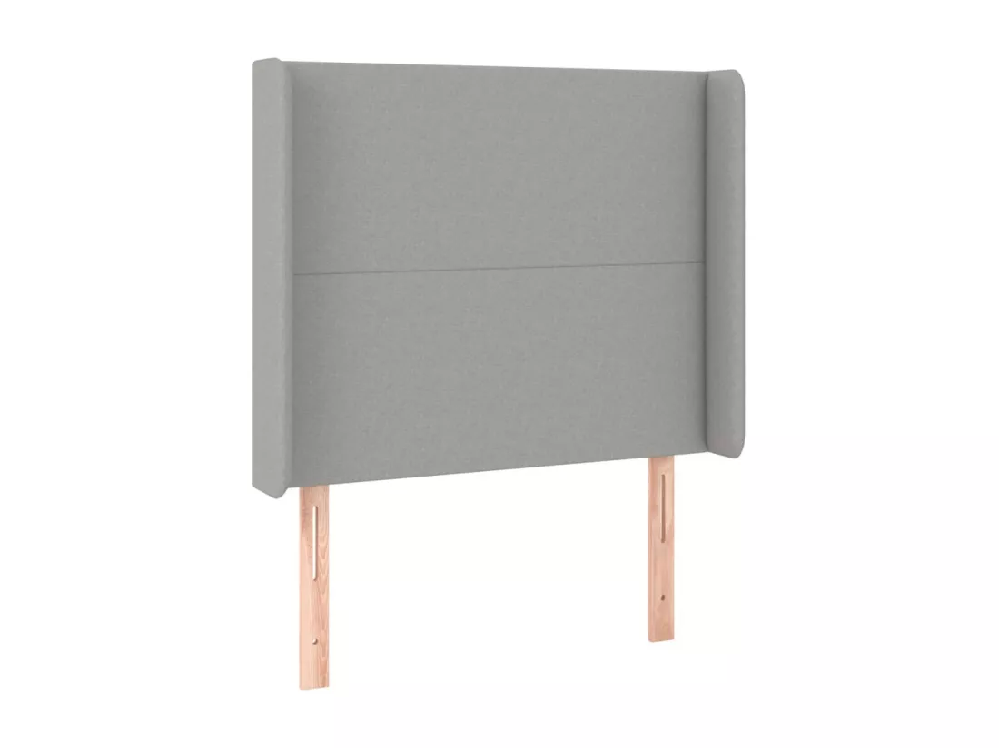 Sommier tapissier avec matelas et LED Gris clair 90x190cm Tissu