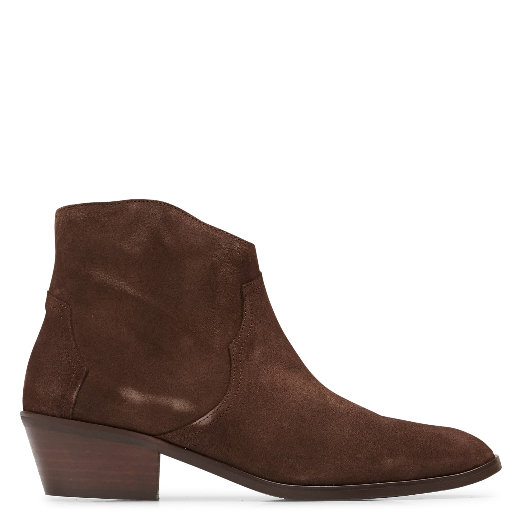 Boots à talons en cuir | Marron