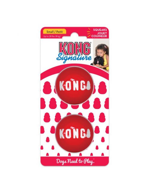 Kong Signature Balls 2-Pak Rood - Hondenspeelgoed
