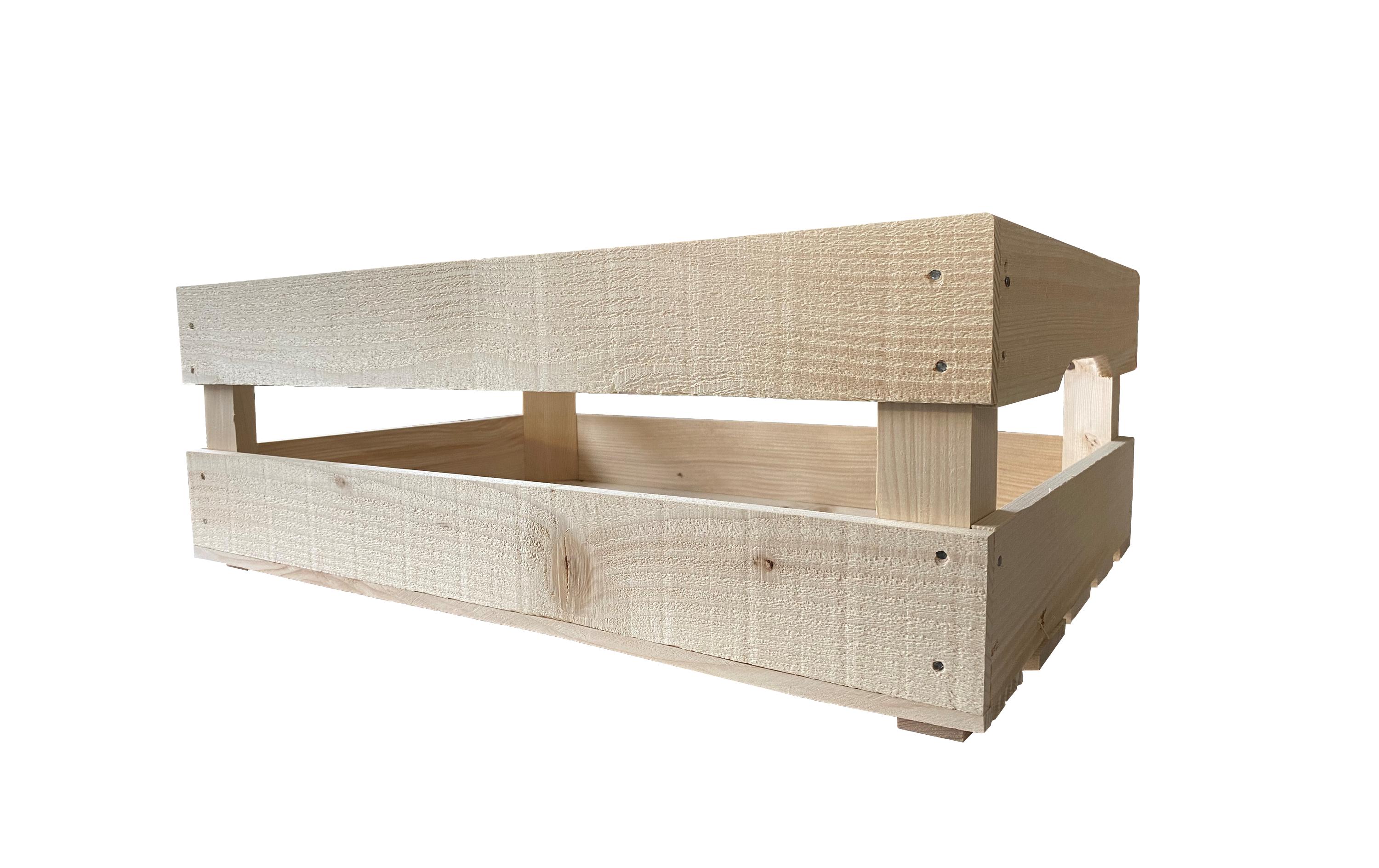 Obstharasse Fichte / Tanne, Roh 60 x 40 x 20 cmObstkiste aus unbehandeltem Holz