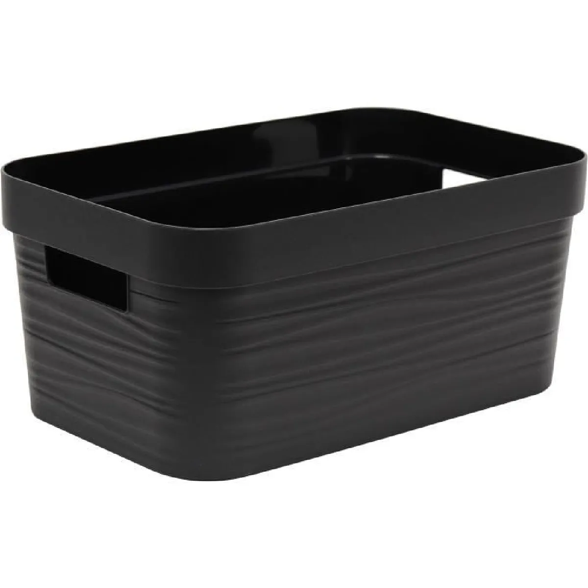 EDA Plastiques - Boîte de rangement Decor Stone 6L - Noir