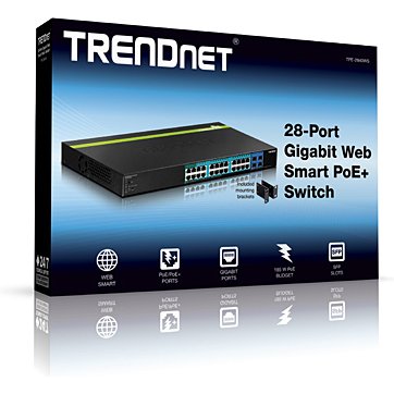 Trendnet TPE-2840WS commutateur réseau Géré Gigabit Ethernet (10/100/1000) Connexion Ethernet, supportant l'alimentation via ce port (PoE) 1U Noir