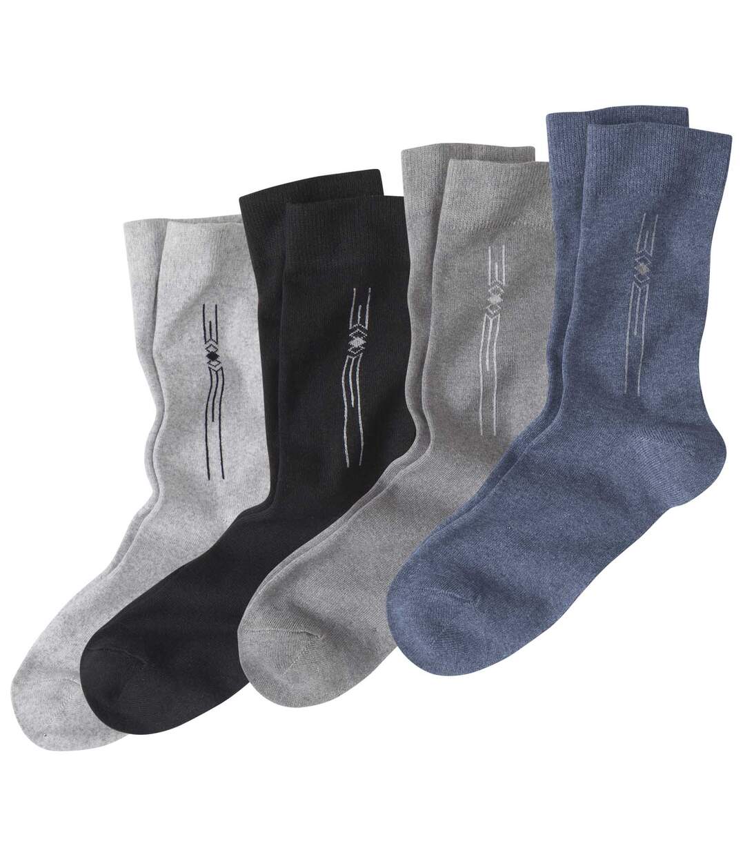 Lot de 4 Paires de Chaussettes Jacquard