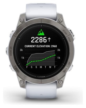 Montre de Sport Garmin Epix Pro Gen 2 Sapphire Titane 47mm Blanc Argent