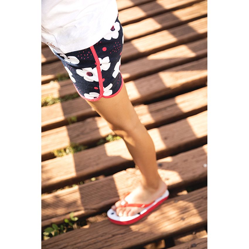 Short en jersey imprimé pour fille - Bleu marine