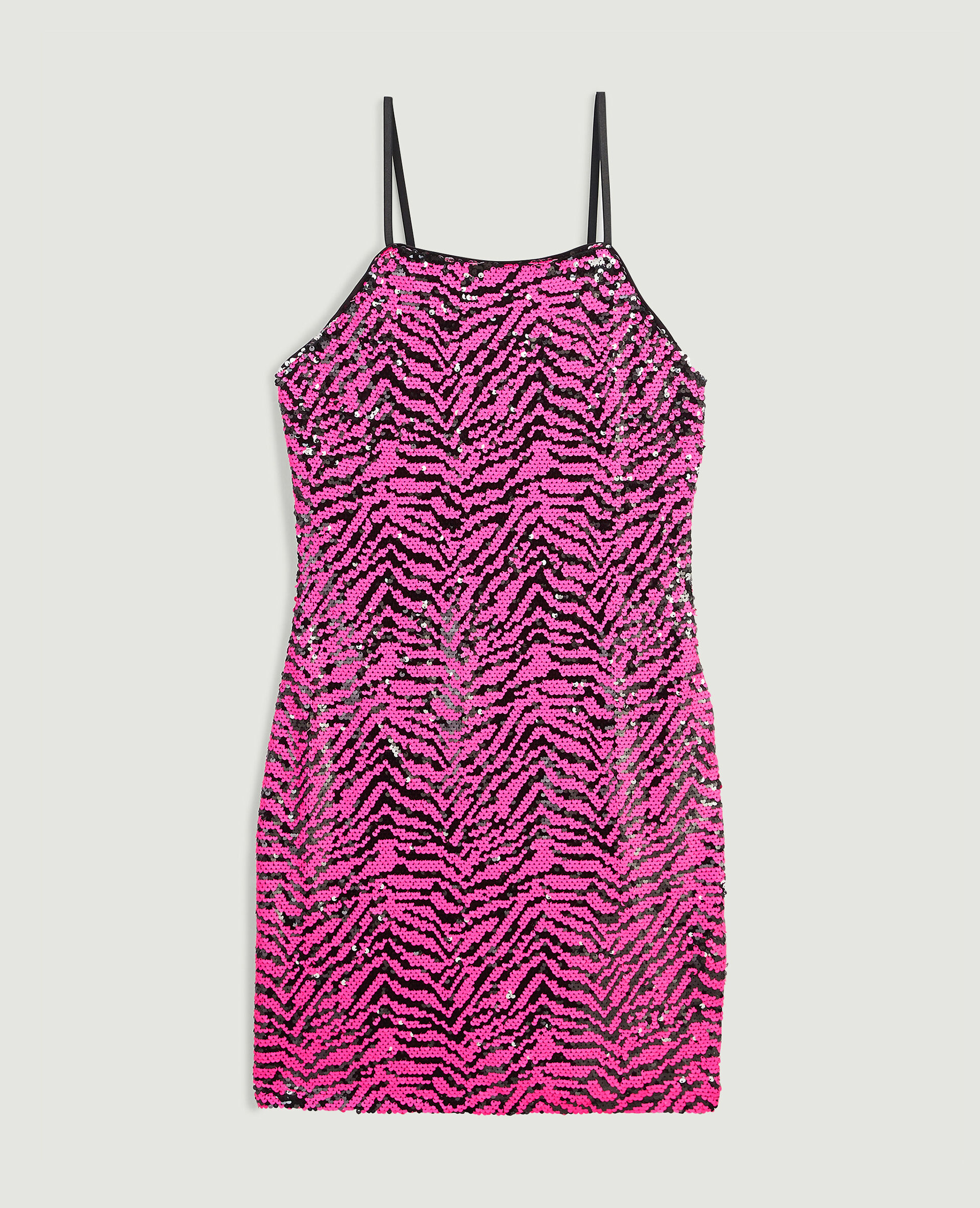 Robe courte avec sequins - Rose