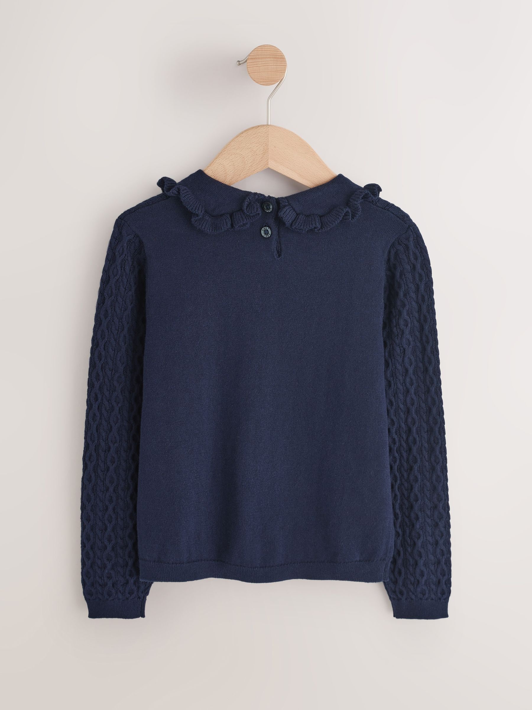 Marineblauw - Cashmere Blend Jumper (3mths-7yrs)