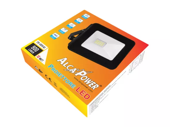 Projecteur LED Noir 175-265VAC 10W 6000K
