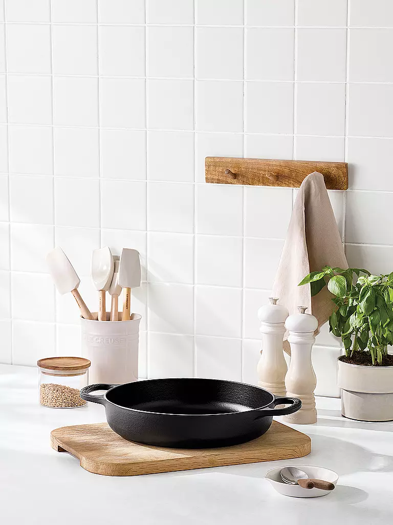 LE CREUSET Servierpfanne 28cm EVERY DAY PAN SIGNATURE Schwarz schwarz