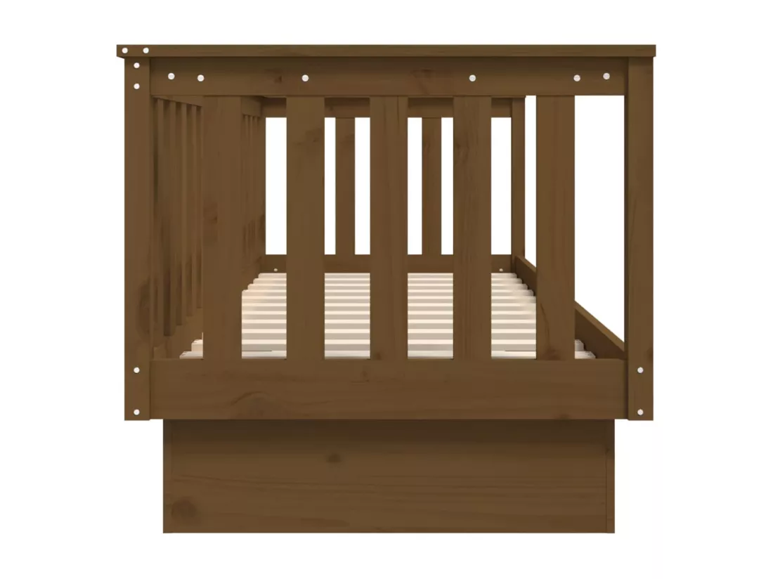 Lit de jour sans matelas marron miel 90x190 cm bois pin massif