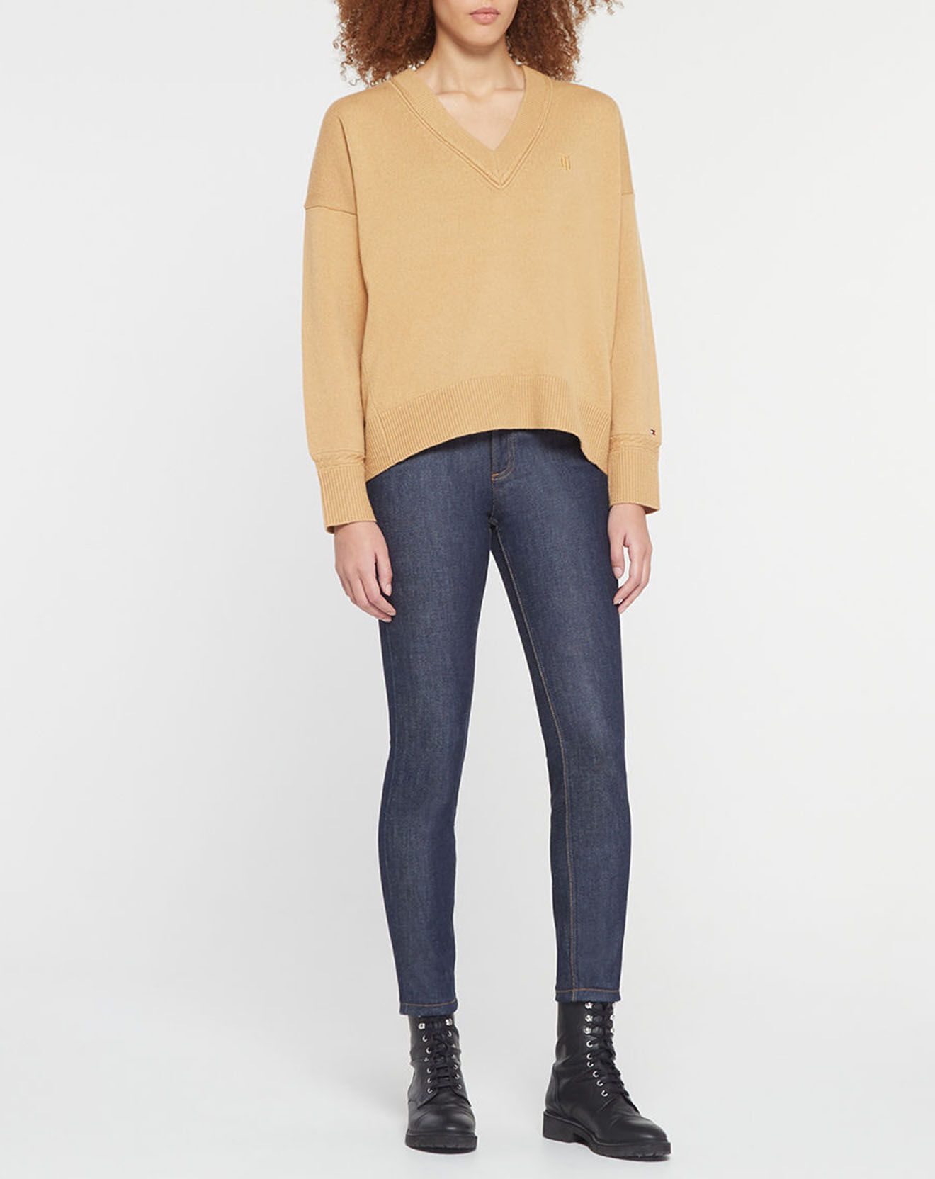 Tommy Hilfiger Pull en Laine mélangée Blend camel
