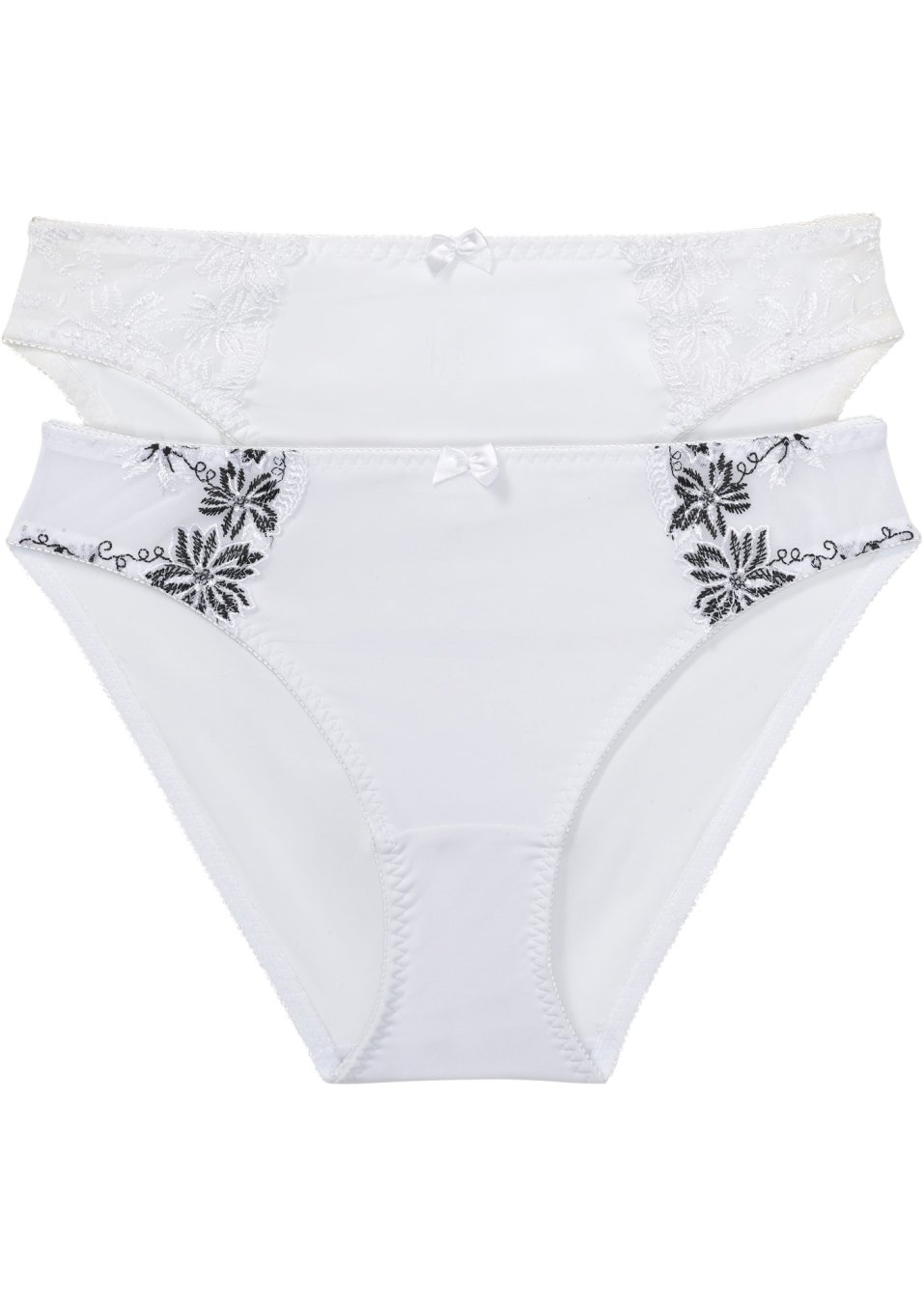 Lot de 2 slips avec broderie