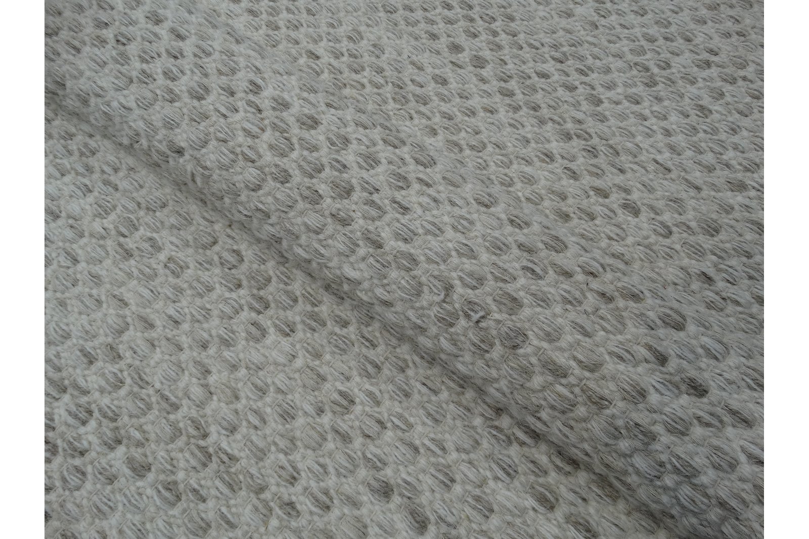 Sira gulvteppe 160x230 160x230cm offwhite/lys grå ull/bomull håndvevd