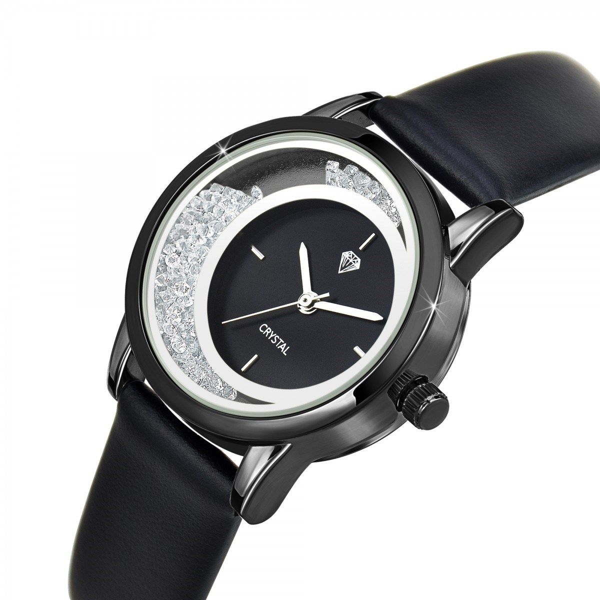 Montre Lynn élégante ornée de Cristaux scintillants SC Crystal