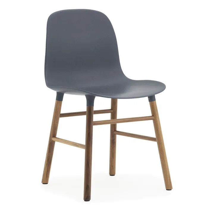 Normann Copenhagen Chaise Form en noyer | Bleu