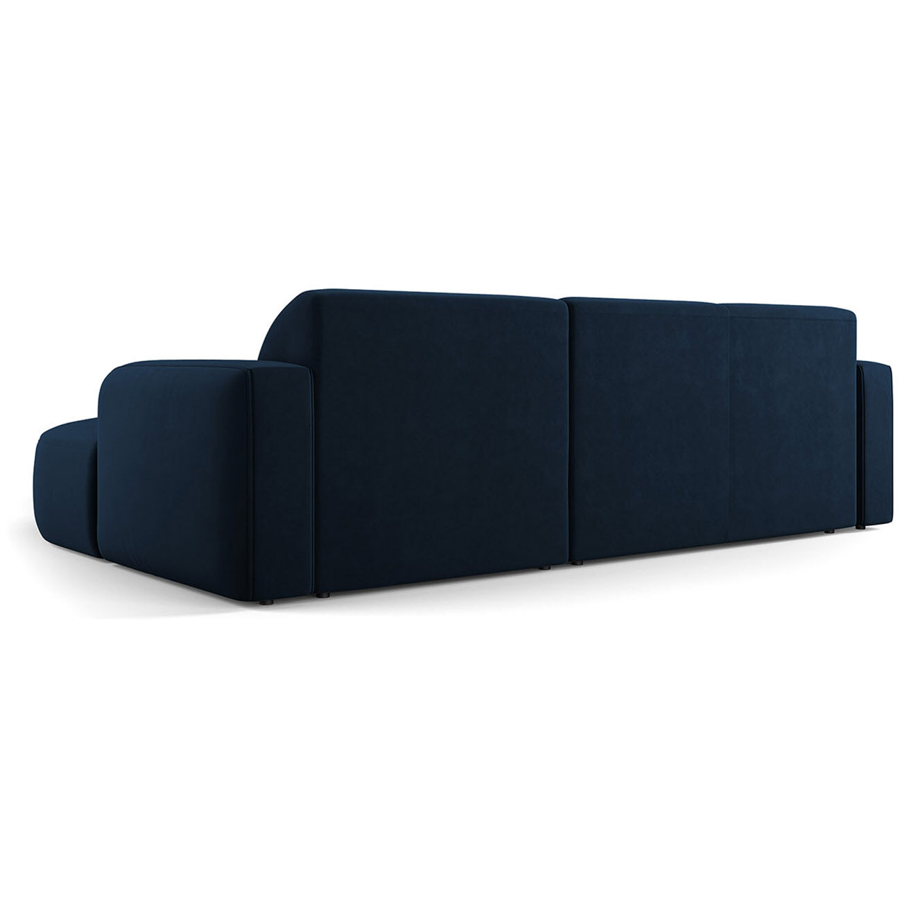 Mazzini Sofas Canapé d'angle droit Velours Jasmin 4 Places bleu roi - 250x170x72 cm