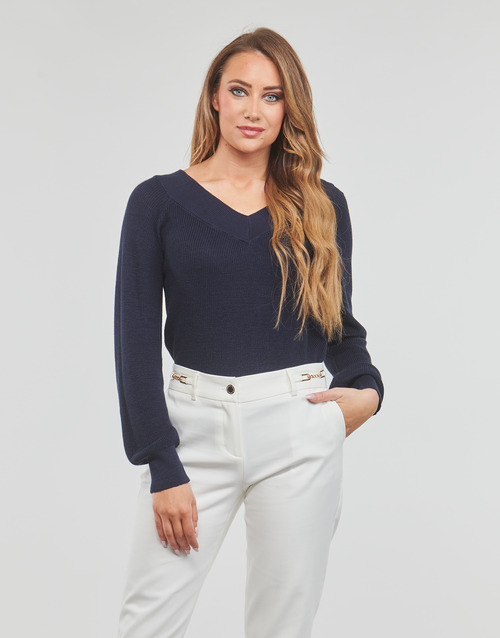 Vero Moda - VMNEWLEXSUN LS DOUBLE V-NCK BLOU GA REP2 - Marine