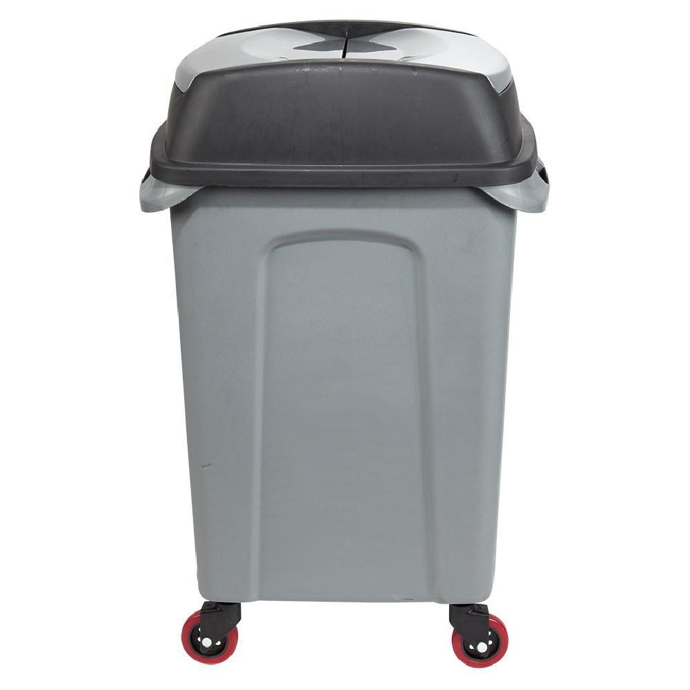 Poubelle de garage 70L sur 4 roulettes