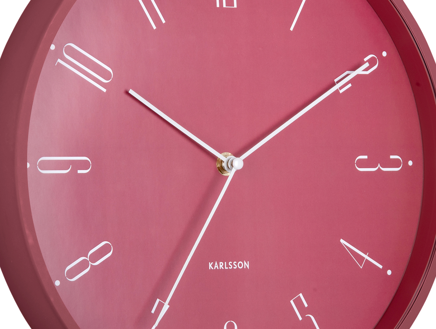 Wall clock Regal Numbers blush red