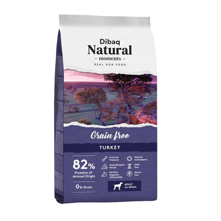 Ração para cães Dibaq Adult Natural Moments Grain Free Turkey
