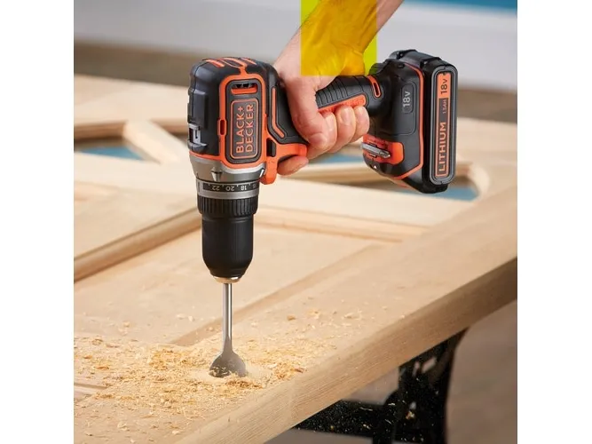 BLACK DECKER BL186K - Bor/driver - ledningfri - 2-hastigheders - nøgleløs borepatron 13 mm - 52 N·m - 18 V