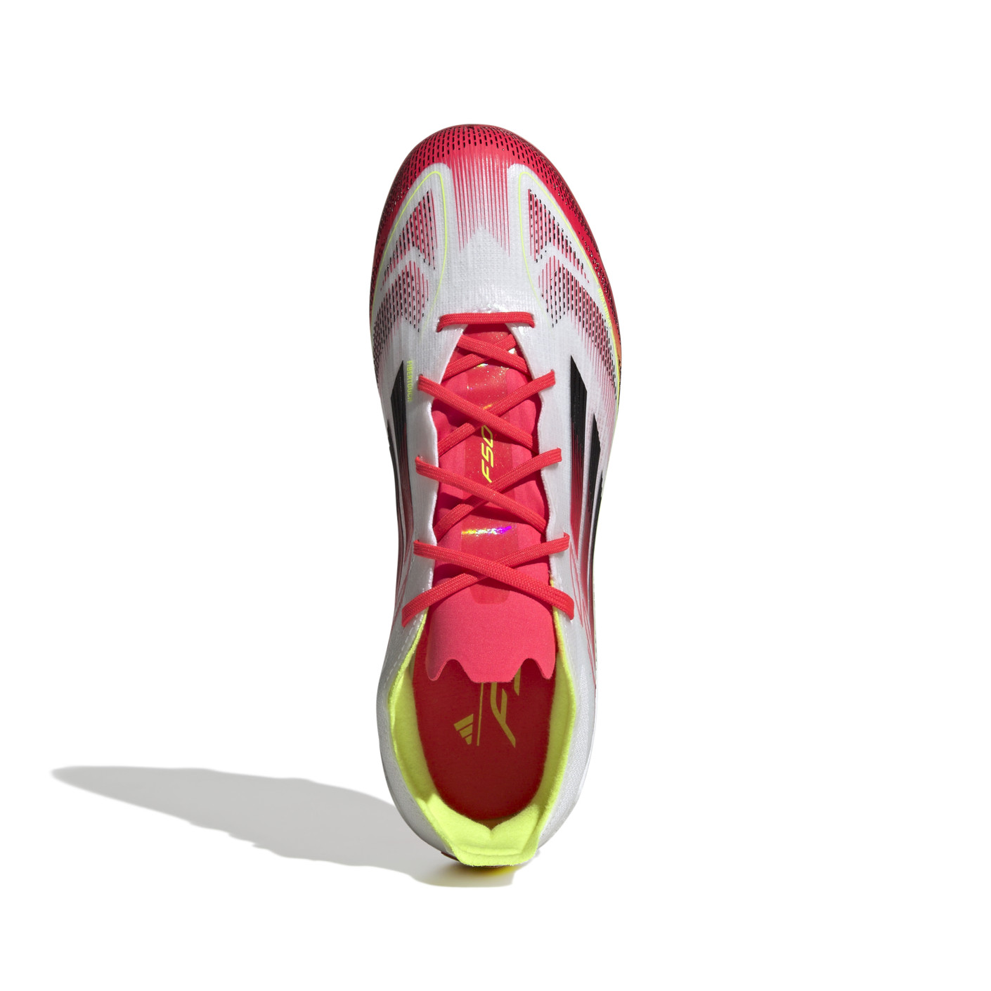 Adidas F50 Elite Gras Voetbalschoenen (FG) Kids Wit Rood Zwart Geel