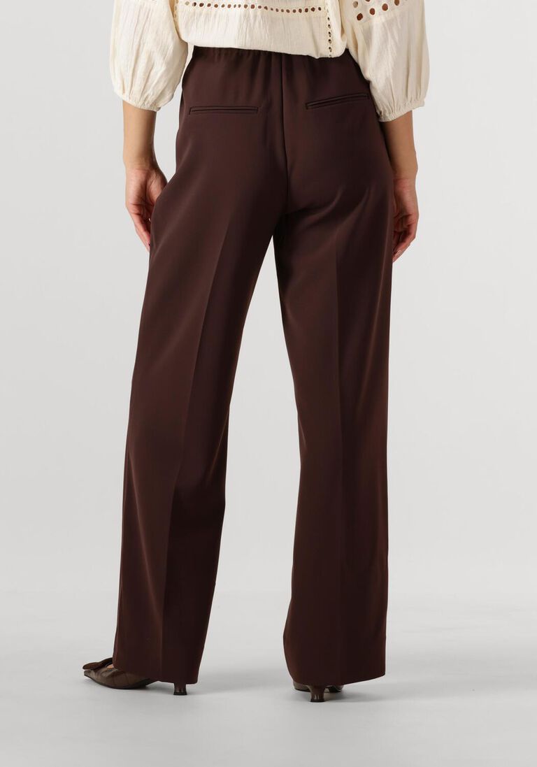 bruine second female wijde broek fique classic trousers
