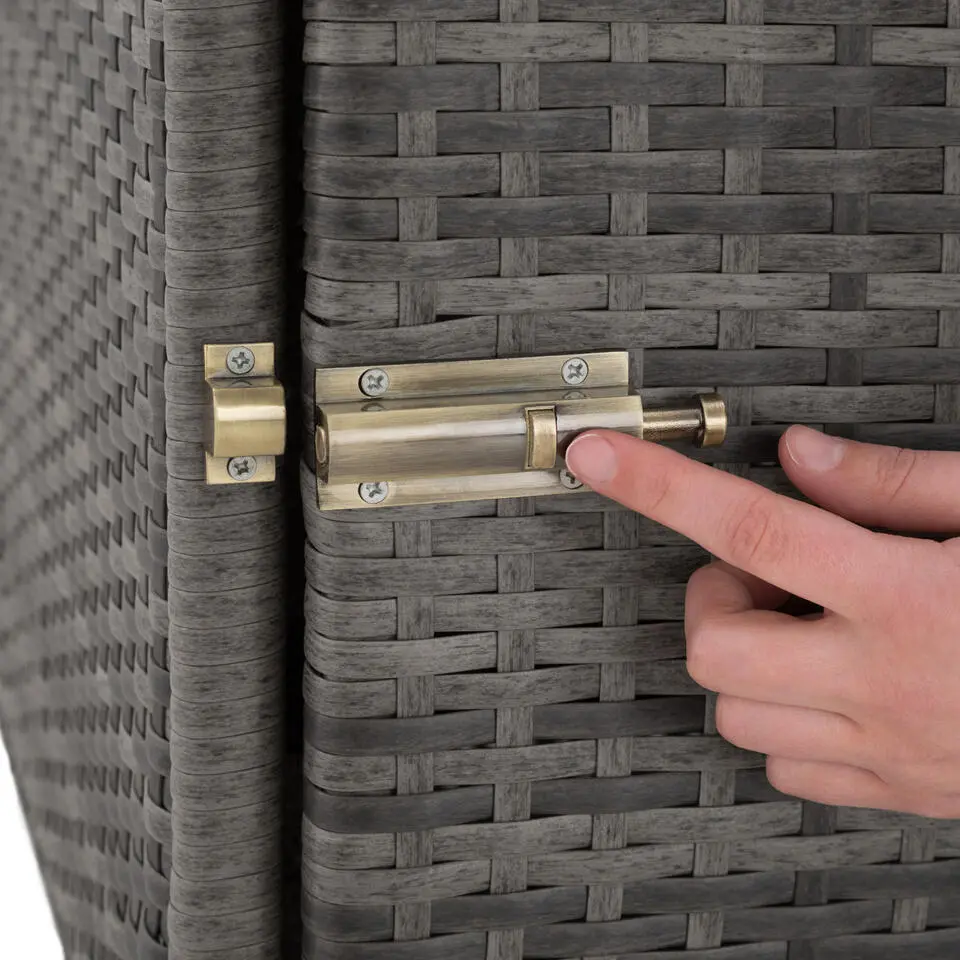 tectake 2 wicker ligbedden met aluminium frame en tafel, inclusief beschermhoes