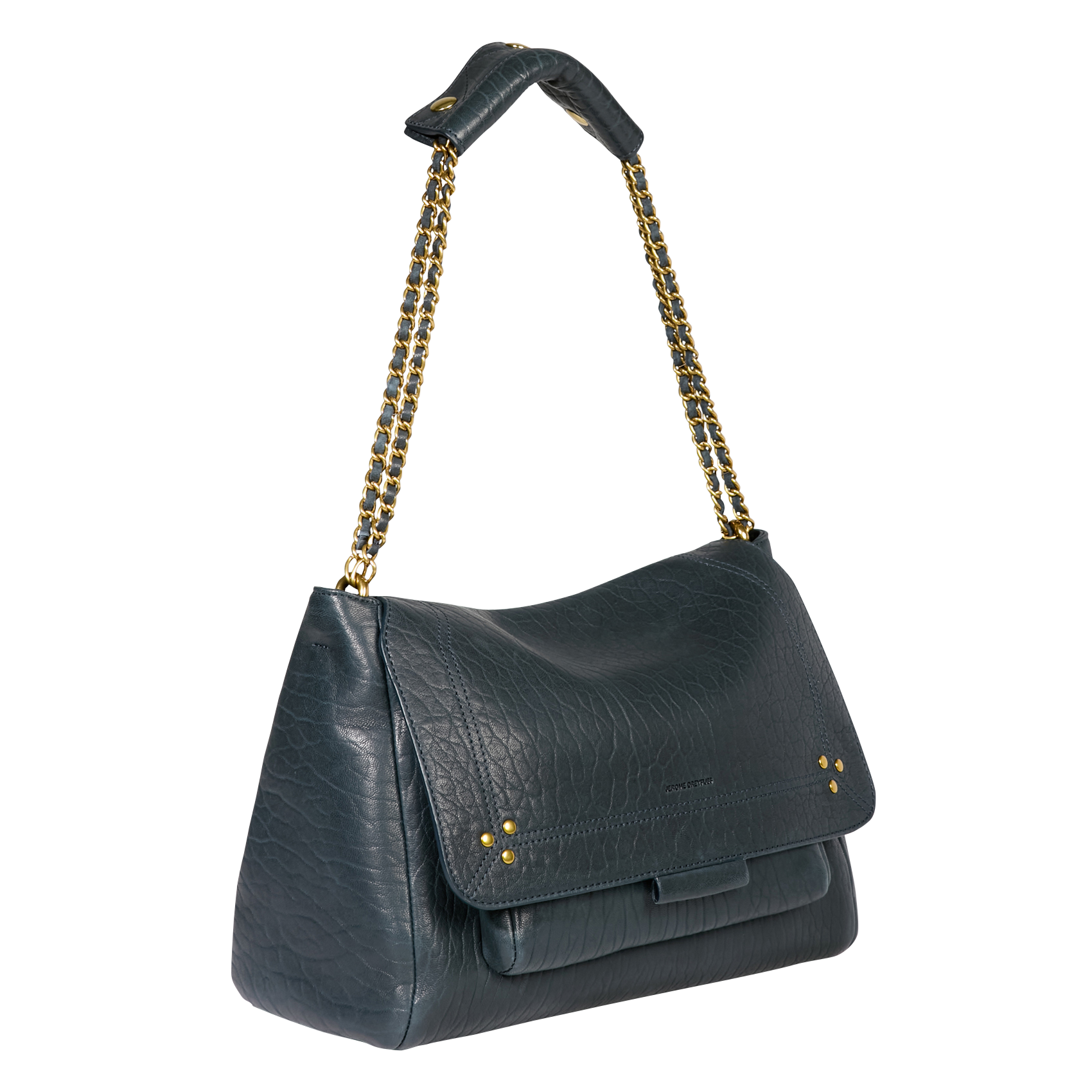 LULU L - Sac bandoulière en cuir | Bleu