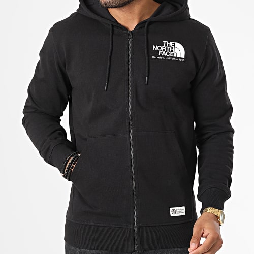 Sweat Zippé Capuche Berkeley California A7X1U Noir