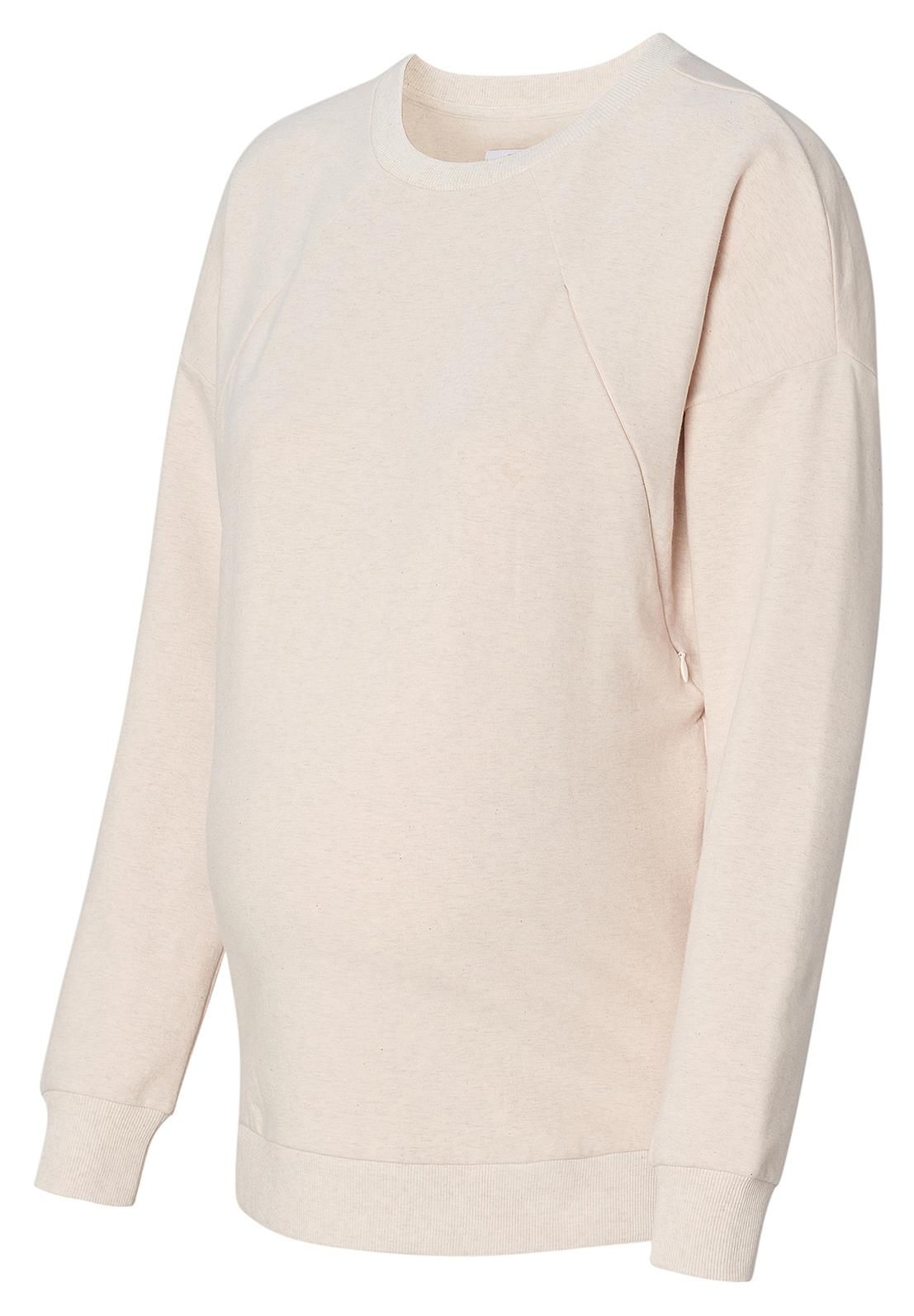 Noppies Maternity Trui met voedingsfunctie Lesy - Oatmeal