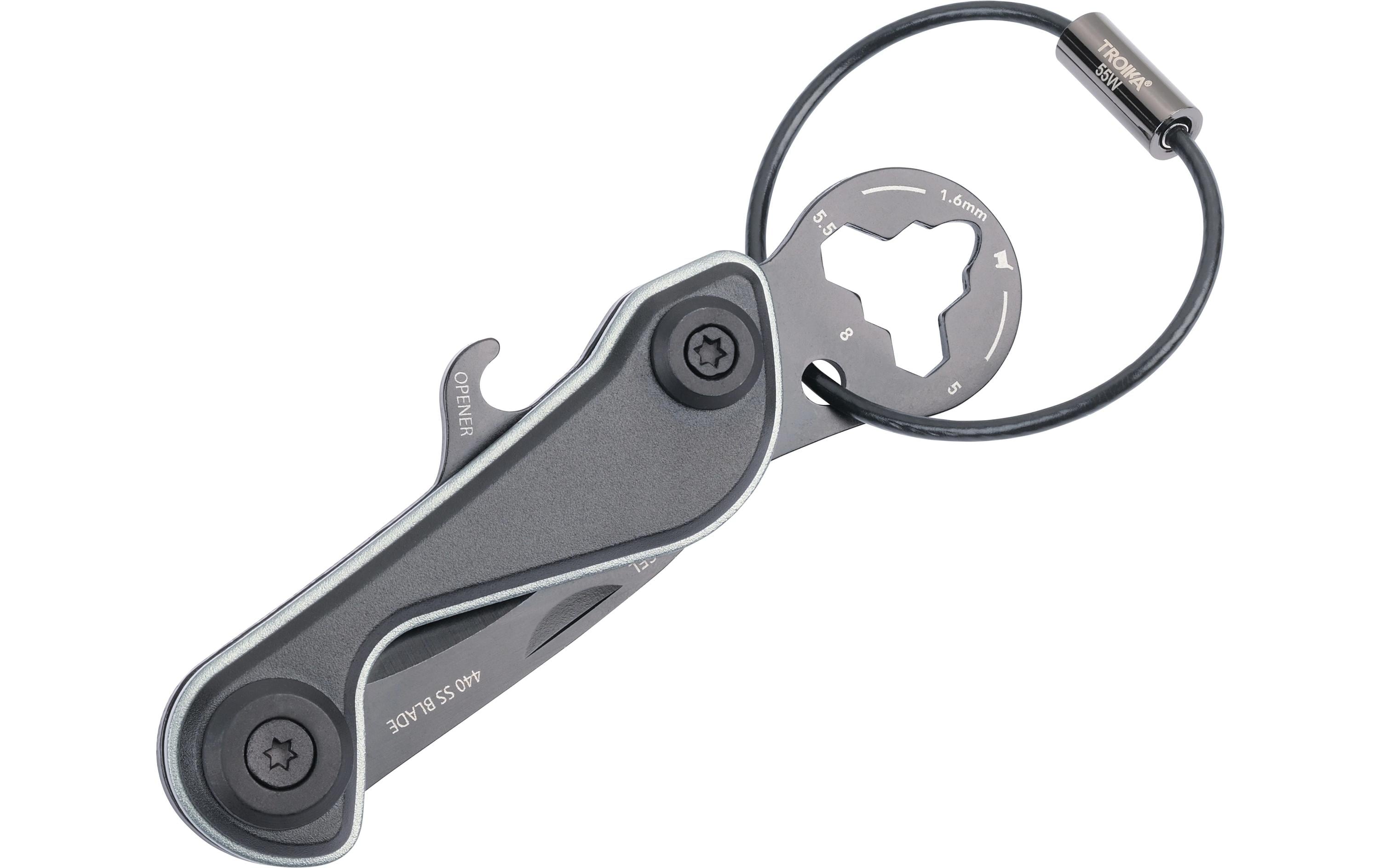 Schlüsselanhänger Parcel Cut & Cart Mini-WerkzeugMultitool mit 9 Funktionen